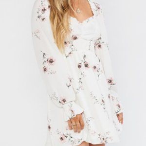 NWT Show Me Your Mumu Bellarosa Floral White Dress | Large